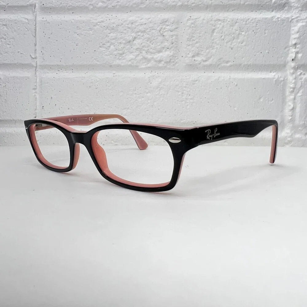 Ray-Ban RB5150 5024 Womens Eyeglasses Frames Black Pink Round Full Rim 50-19-135